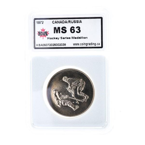 Canada/Russia 1972 Hockey Series Medallion MS63 Sl