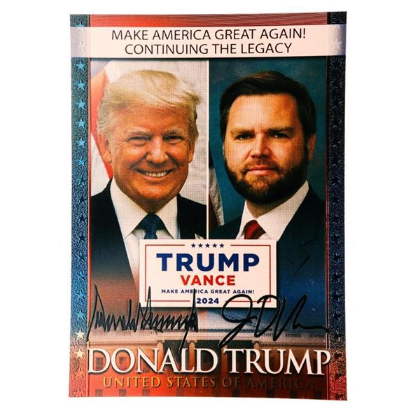 TRUMP / VANCE Team Up 45/47 23kt Gold Leaf Foil Ca
