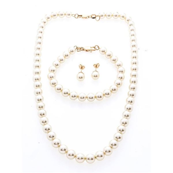 18kt Oro Laminado Clasps - 18"Pearl Strand, Matchi