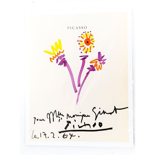 PICASSO Fine Art Giclee 16 x 20"  "Three Flowers"