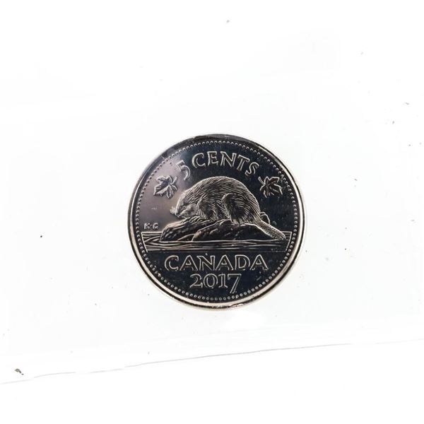 Canada 2017 Five Cents Beaver MS66 ICCS