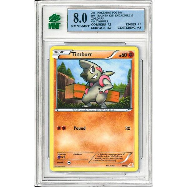 2011 Pokemon Tcg Bw " TIMBURR " # 11 - Bw Trainer