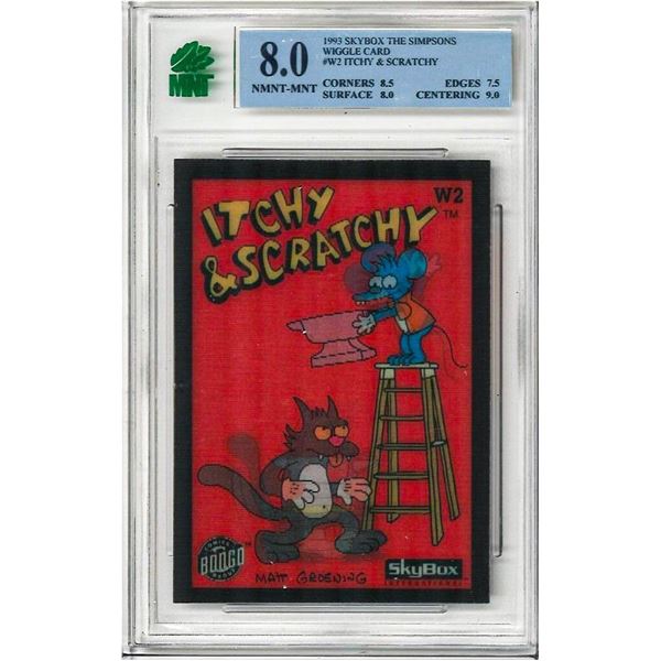 1993 " ITCHY & SCRATCHY " # W2 - Skybox The Simpso