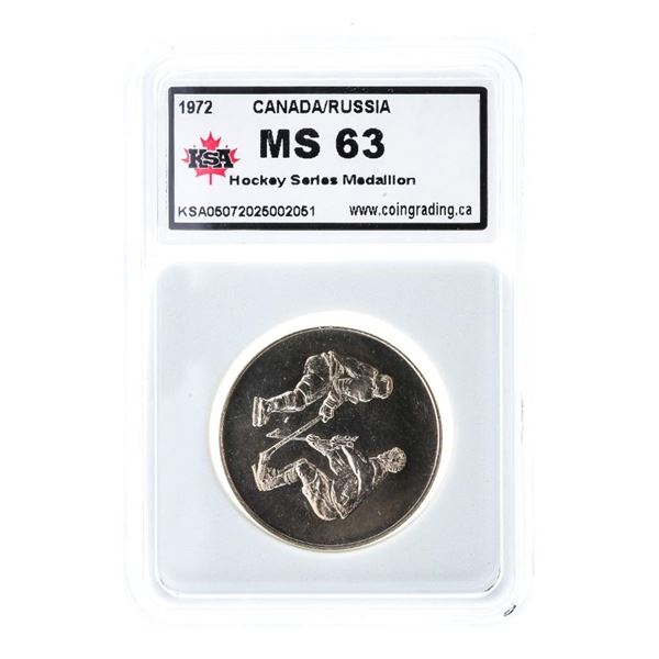 Canada/Russia 1972 Hockey Series Medallion MS63 Sl