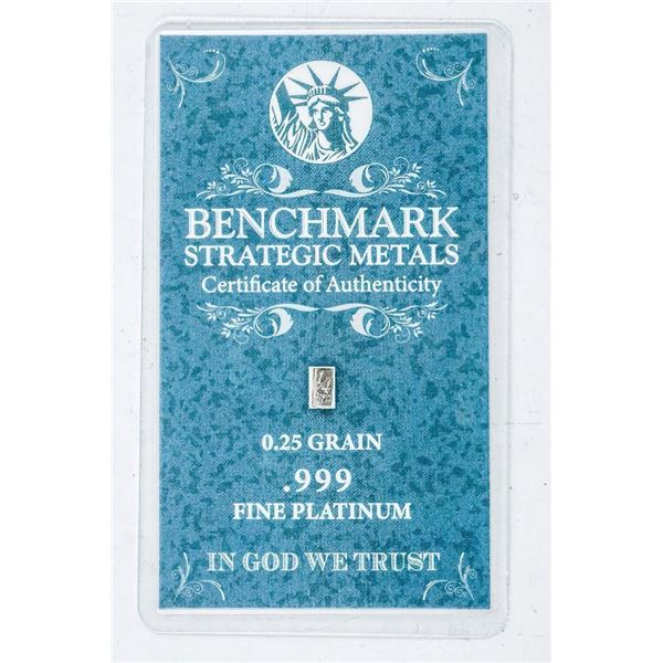 Collector Bullion - .999 Fine Platinum Fractional