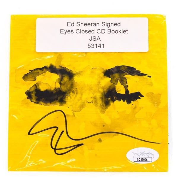 Ed Sheeran - "EYES CLOSED" CD - Autographed JSA Ce