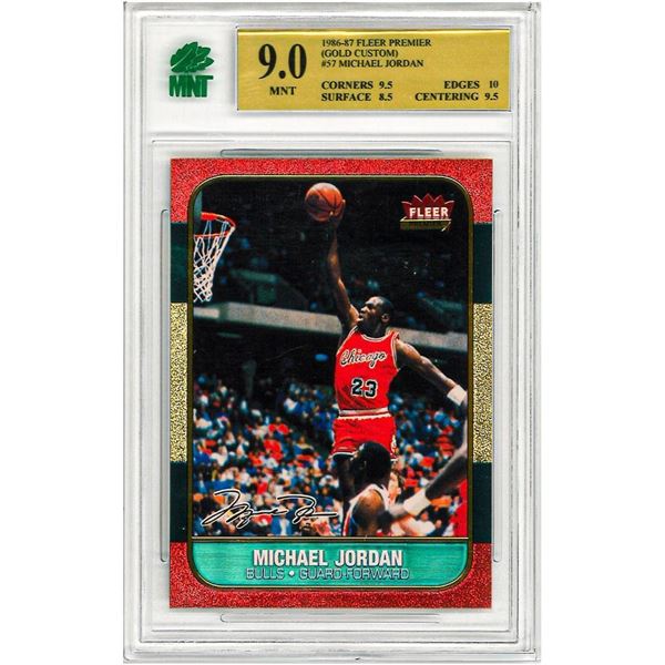 MICHAEL JORDAN (RC) ROOKIE 1986-87 FLEER #57 -23kt