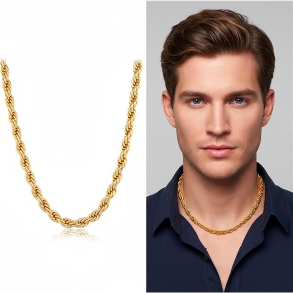 Valencia 18kt Gold Layered Oro Laminado 60cm Rope