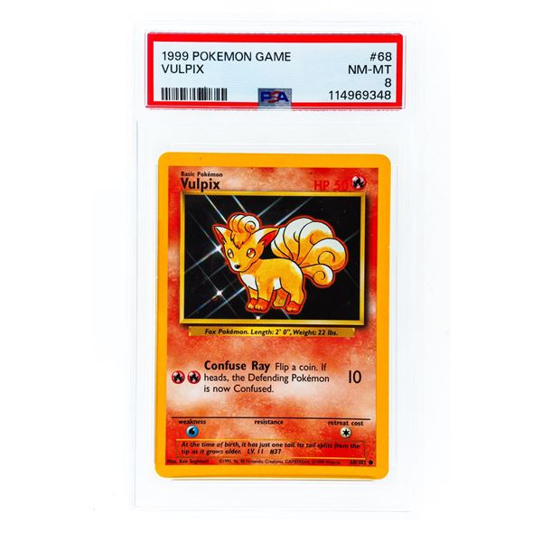 1999 Pokemon TCG Ð Vulpix #68/102 Ð Base Set Ð PSA