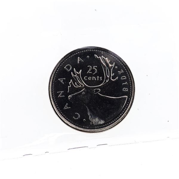 Canada 2018 Twenty Five Cents Caribou MS66 ICCS