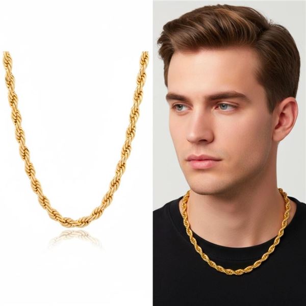 Valencia 18kt Gold Layered Oro Laminado 60cm Rope