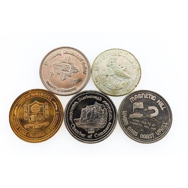 Group of 5 Canada Trade Dollars