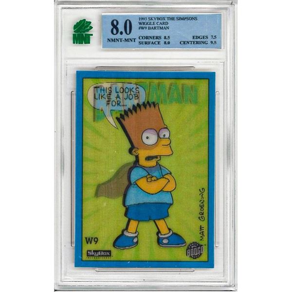1993 " BARTMAN " # W9 - Skybox The Simpsons , Wigg