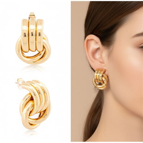 18kt Gold Layered Oro Laminado Door Knocker Style