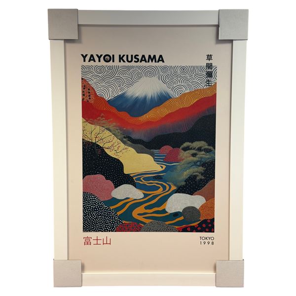 Yayoi Kusama "Tokyo 1998", Hand Textured Giclee, Gallery Frame - 28x39"