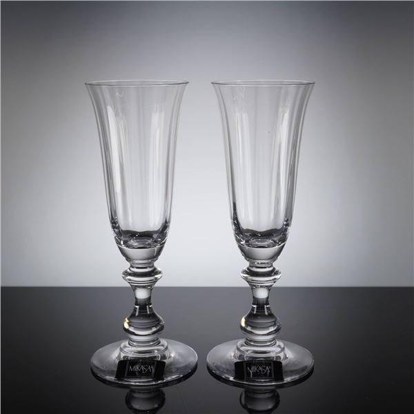 2pc Mikasa French Countryside Champagne Flutes