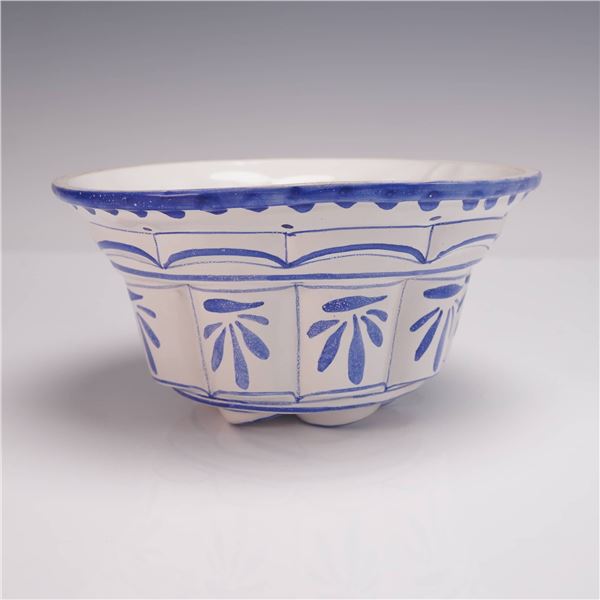 Blue and White Ceramic Jelly Mold