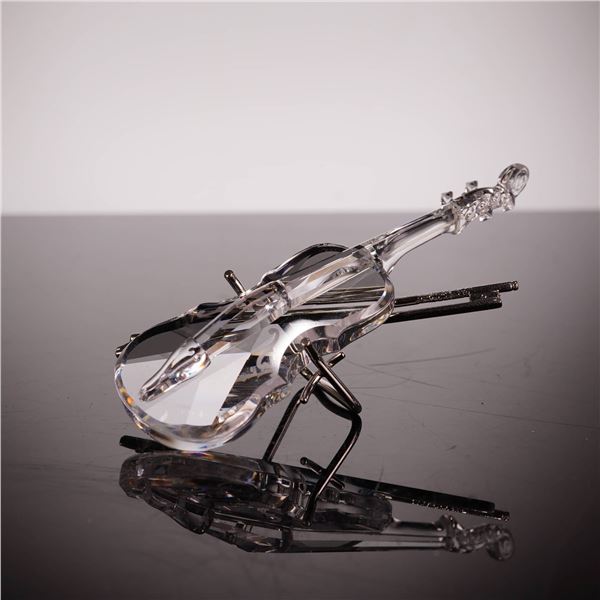 Swarovski 203056 Silver Crystal Violin Figurine
