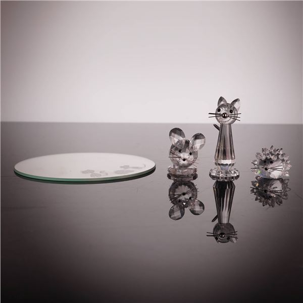 Swarovski Silver Crystal Once Upon a Time Three-Piece Animal Figurine Set