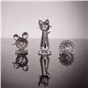 Image 2 : Swarovski Silver Crystal Once Upon a Time Three-Piece Animal Figurine Set