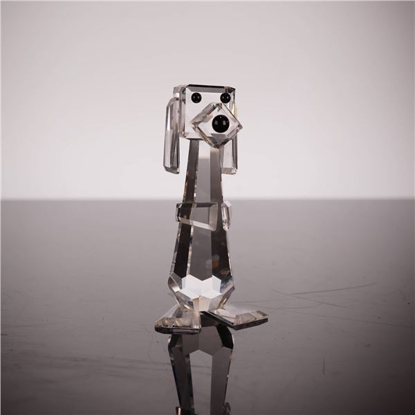 Swarovski Silver Crystal Pluto Tall Dog Figurine, 3 Inches