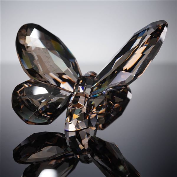 Swarovski Satin Butterfly Faceted Crystal Paperweight Figurine