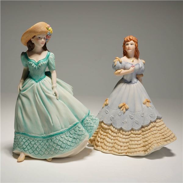 Two Coalport Beau Monde Porcelain Figurines Angela and Isabella