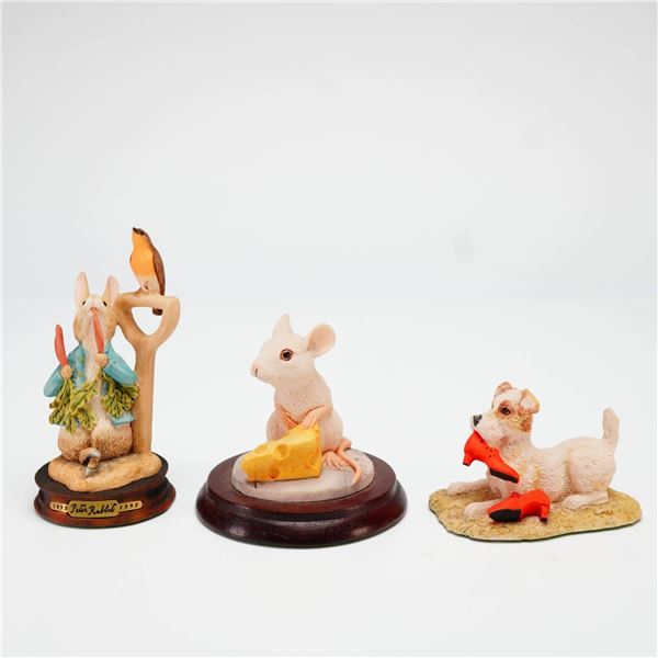 Border Fine Arts Peter Rabbit, Mouse First Friends, and Seeing Red Figurines, 4.5"