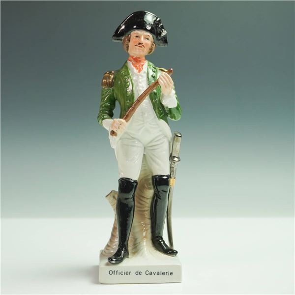 Vintage Porcelain French Military Figure, Officier de Cavalerie