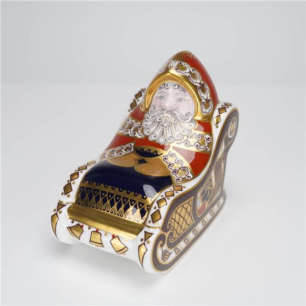 Royal Crown Derby Santa and Sleigh Paperweight