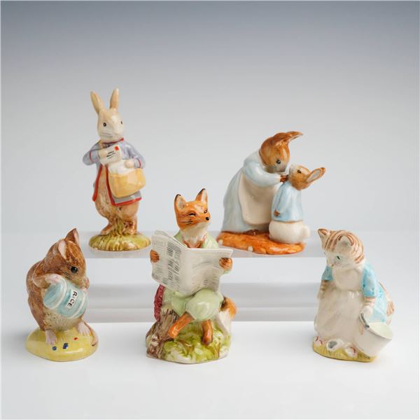 Collection of Five Royal Albert Beatrix Potter Polychrome Figurines