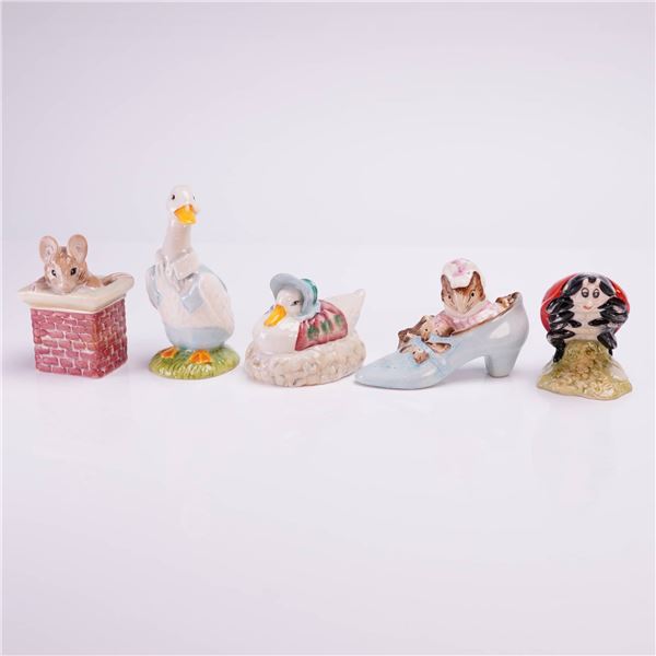Collection of Five Wedgwood Beatrix Potter Nursery Rhyme Figurines