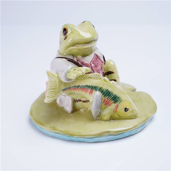 Beswick Beatrix Potter Figurine, Jeremy Fisher Catches a Fish