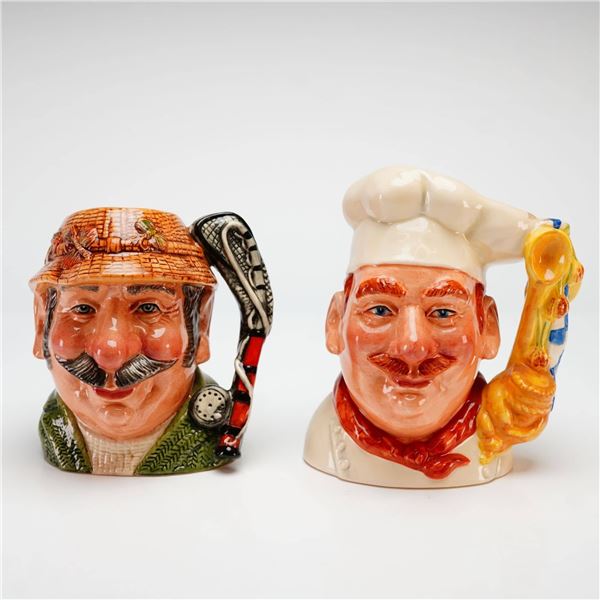 Royal Doulton The Chef and The Angler Character Jugs