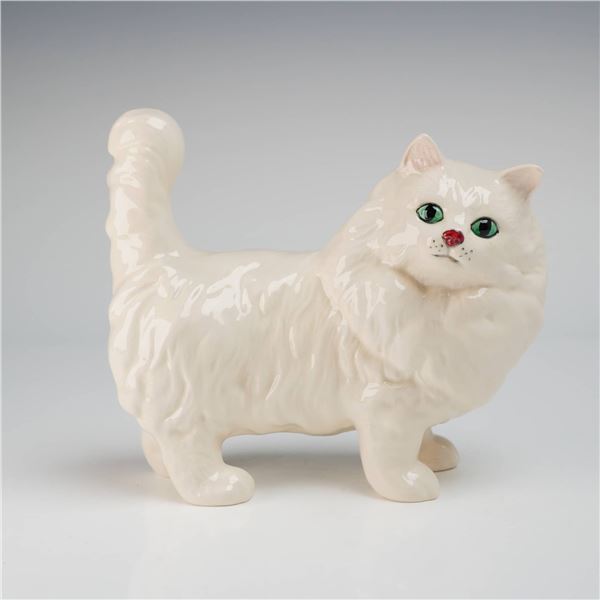 Royal Doulton White Ceramic Persian Cat Figurine