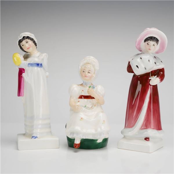 Three Royal Doulton Bone China Figurines, Kathy (HN2346), Sophie (HN2833), and Amy (HN2958)