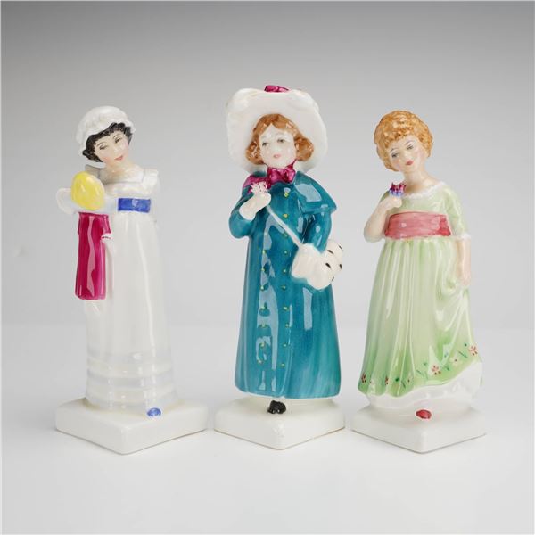 Three Royal Doulton Kate Greenaway Figurines Carrie Tess Amy