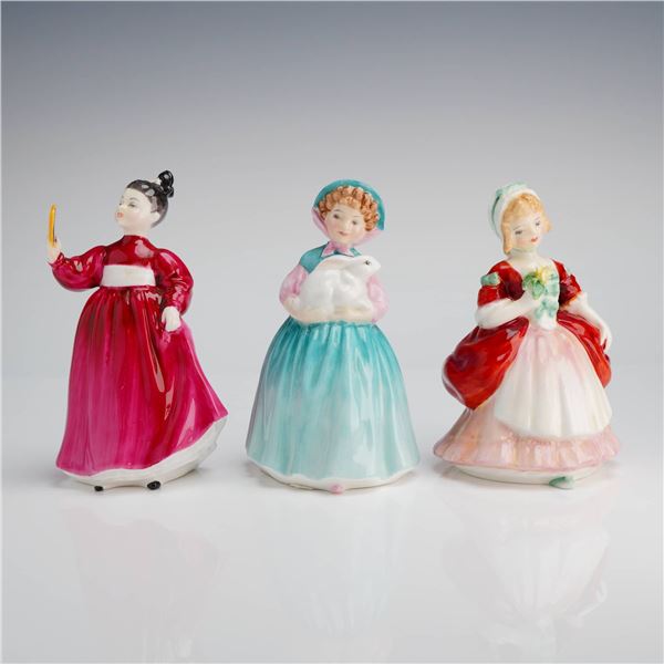 3pc Royal Doulton Figurines, Bunny HN2214, Valerie HN2107 & Vanity HN2475