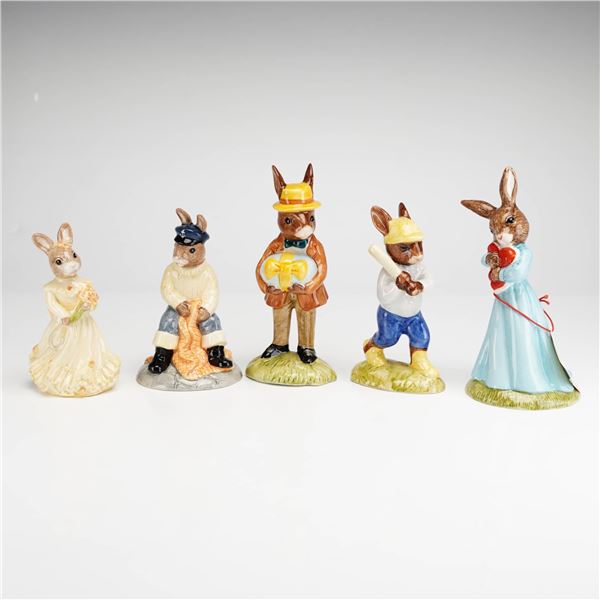 A Collection of Five Royal Doulton Bunnykins Ceramic Figurines