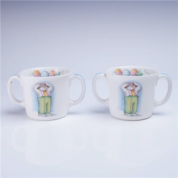 2pc Royal Doulton The Snowman Gift Collection Double-Handled Mugs