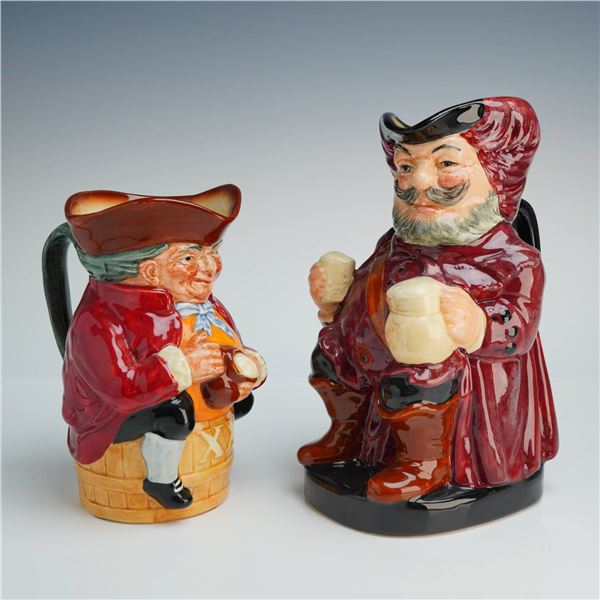 2pc Royal Doulton Toby Jugs, Sir John Falstaff D6062 & Toby XX D6088