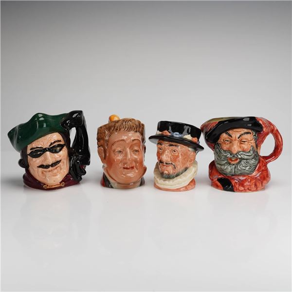 4pc Royal Doulton and Beswick Small Character Jugs Pecksniff Turpin