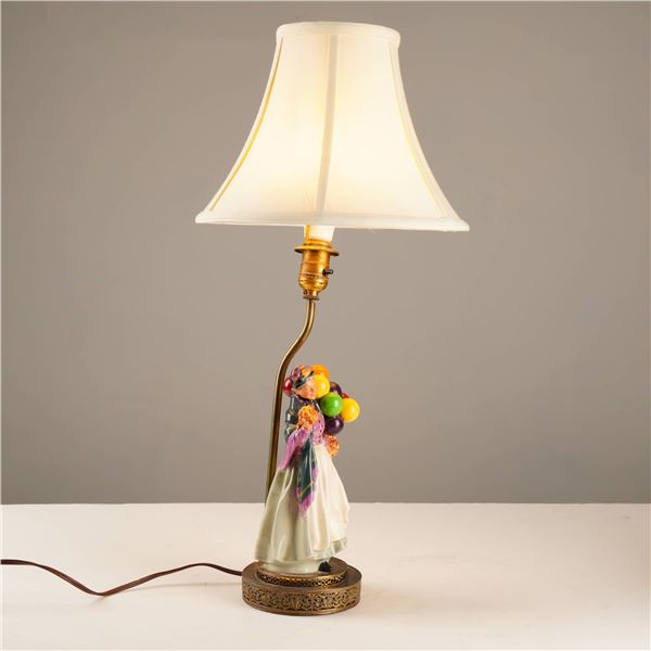 Royal Doulton Balloon Lady HN 1843 Porcelain Figurine Table Lamp