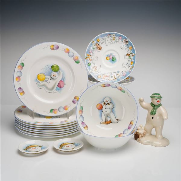 15pc Royal Doulton The Snowman Gift Collection Tableware & Figurine