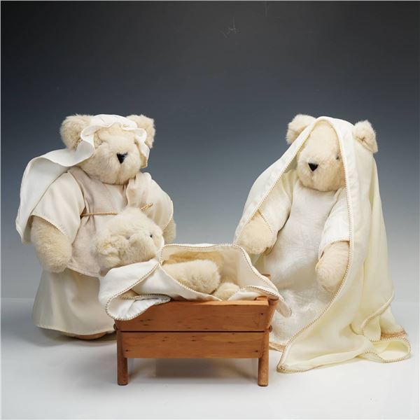 3pc Vermont Teddy Bear Co. Nativity Scene Plushes