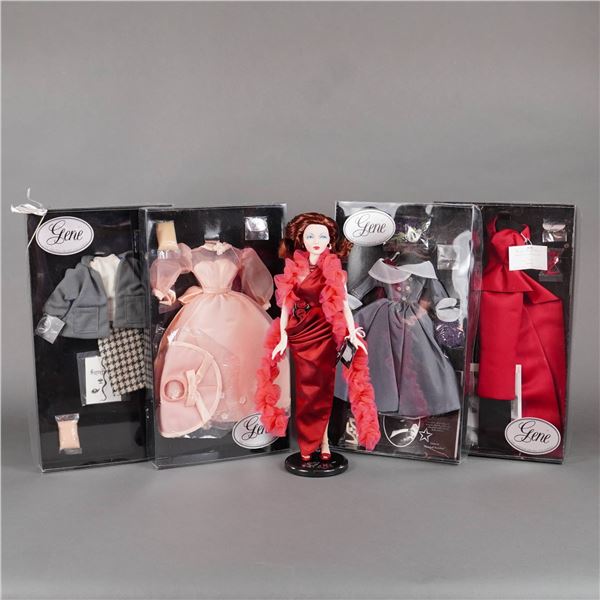 5pc Ashton Drake Galleries Gene "Red Venus" Doll  & Fashion Ensembles