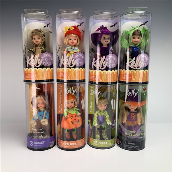A Set of 8 Mattel Lil Friends of Kelly Halloween Party Dolls