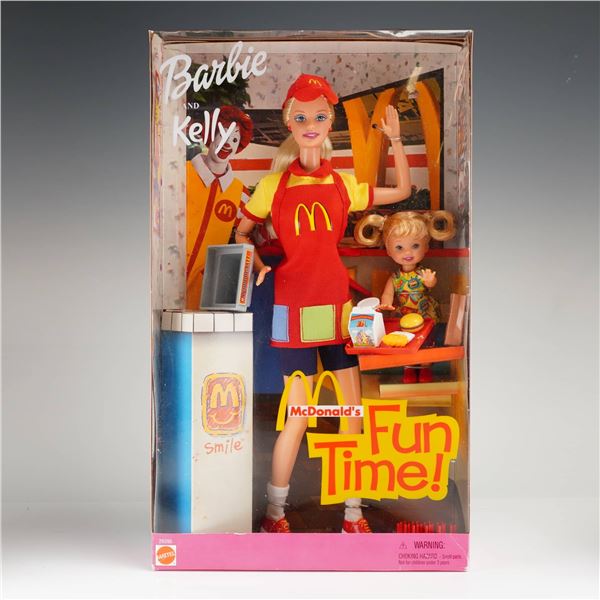 Mattel, A Pair of Barbie and Kelly McDonald's Fun Time! Dolls, 11.5 inches