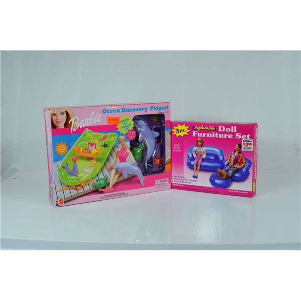 A Pair of Mattel Barbie Ocean Discovery and Tony (U.S.A.) Inflatable Doll Furniture Playsets, circa 