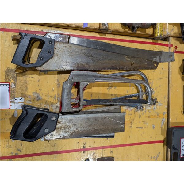 LOT DE 8 SCIES À MAIN / SCIES À MÉTAUX ASSORTIES